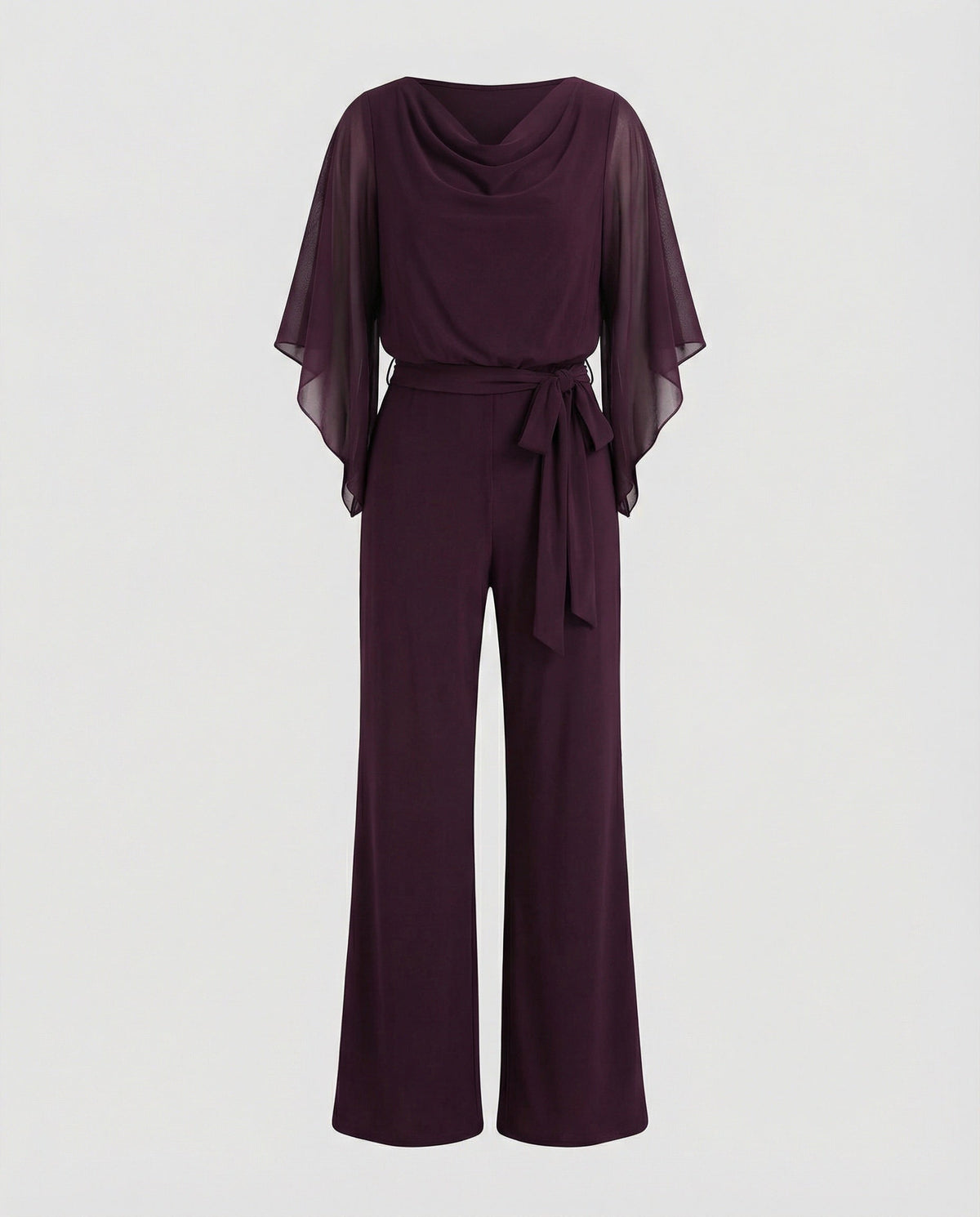 Elegant jumpsuit for women with chiffon sleeves - product shot