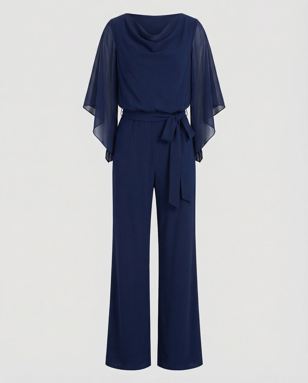 Elegant jumpsuit for women with chiffon sleeves - product shot