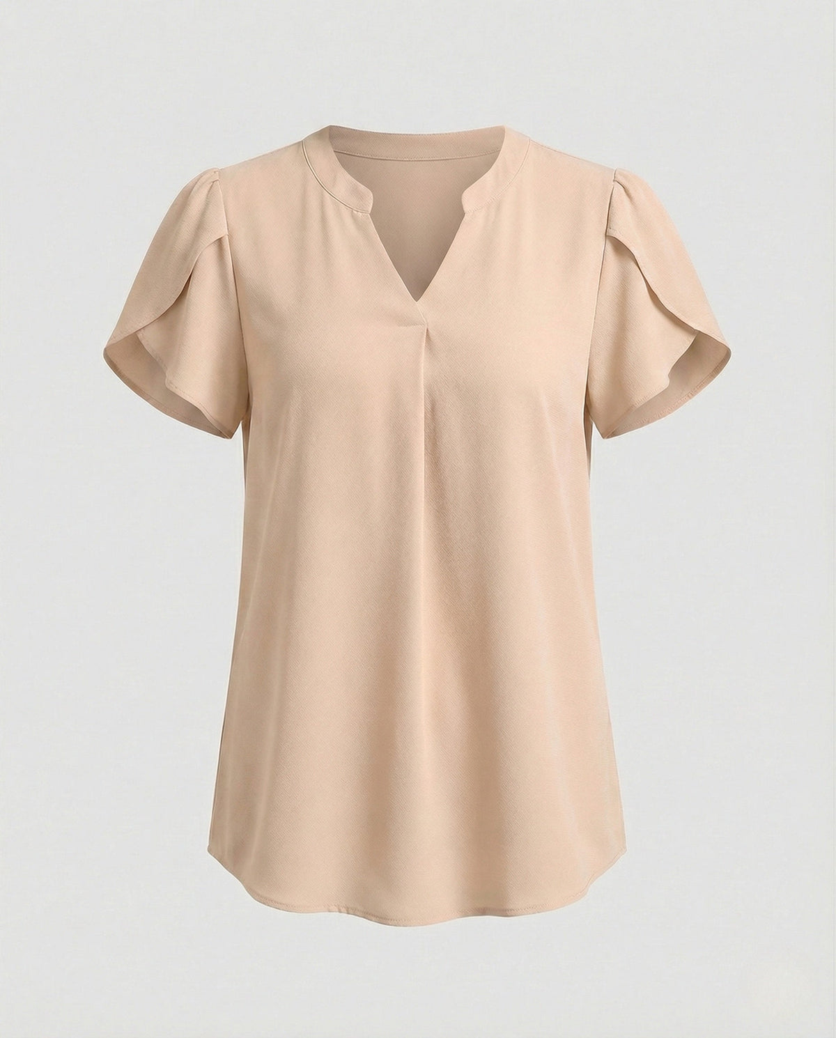 Blouse top women with V-neck and puff sleeves - product shot