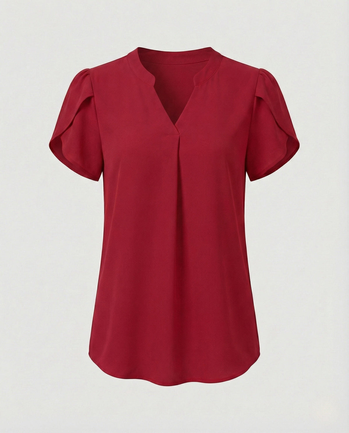 Blouse top women with V-neck and puff sleeves - product shot
