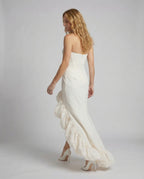 Women Evening Dress Strapless Mermaid - back view