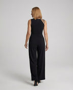 Ladies Jumpsuit glamour sequins wide - back view