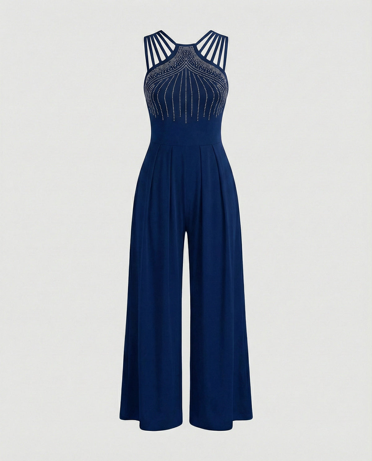 Ladies Jumpsuit glamour sequins wide - product shot