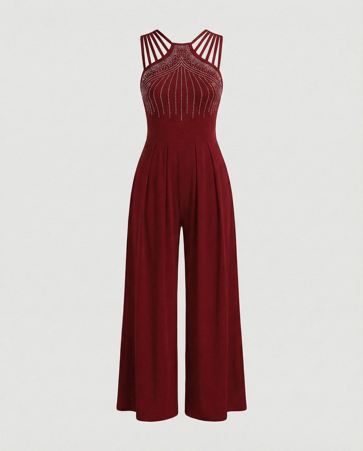 Ladies Jumpsuit glamour sequins wide - product shot