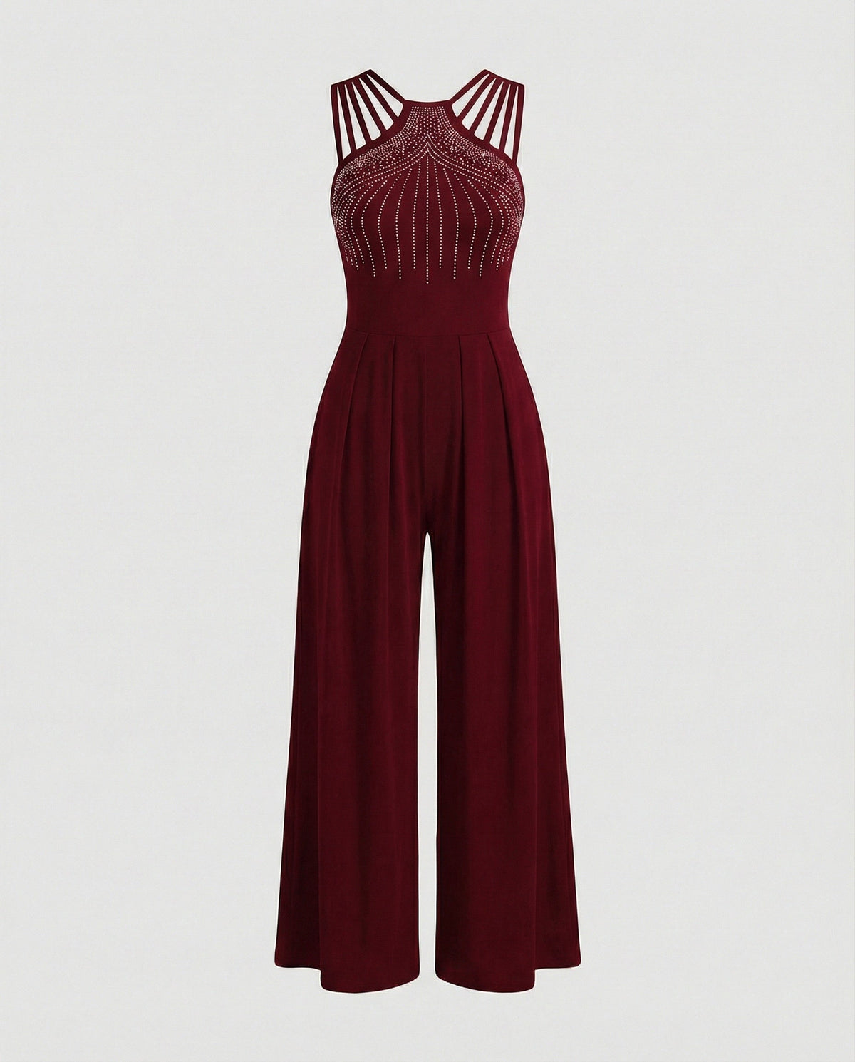 Ladies Jumpsuit glamour sequins wide - product shot