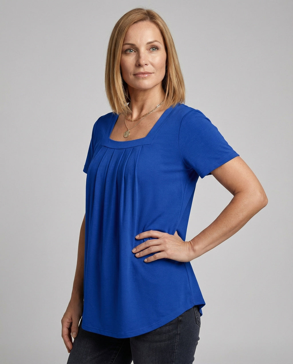 Women's Blouse Top Women's Tunic Style - upper body view