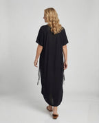 Women's Maxi Dress Kaftan Embroidered - back view