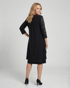 Ladies' Cocktail Dress Elegant with Rhinestones - back view