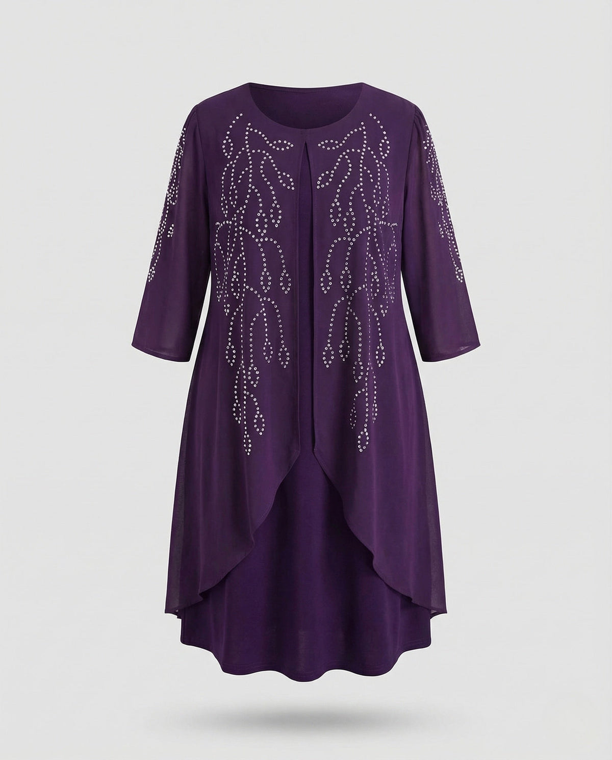Ladies' Cocktail Dress Elegant with Rhinestones - product shot