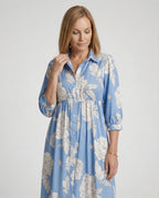 Women Maxi Dress Blouse Dress Long - upper body view