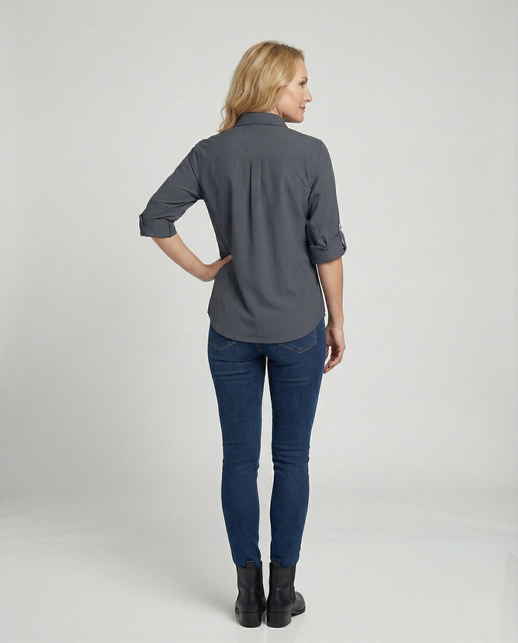 Women’s Blouse Jacket Utility Style - back view