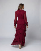 Maxi dress Summer Women Chiffon - back view