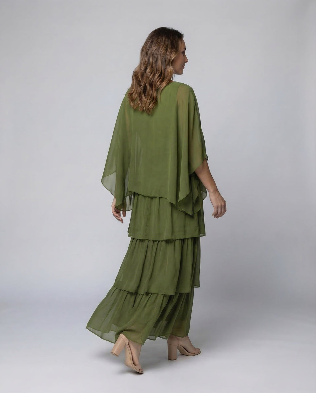 Maxi dress Summer Women Chiffon - back view