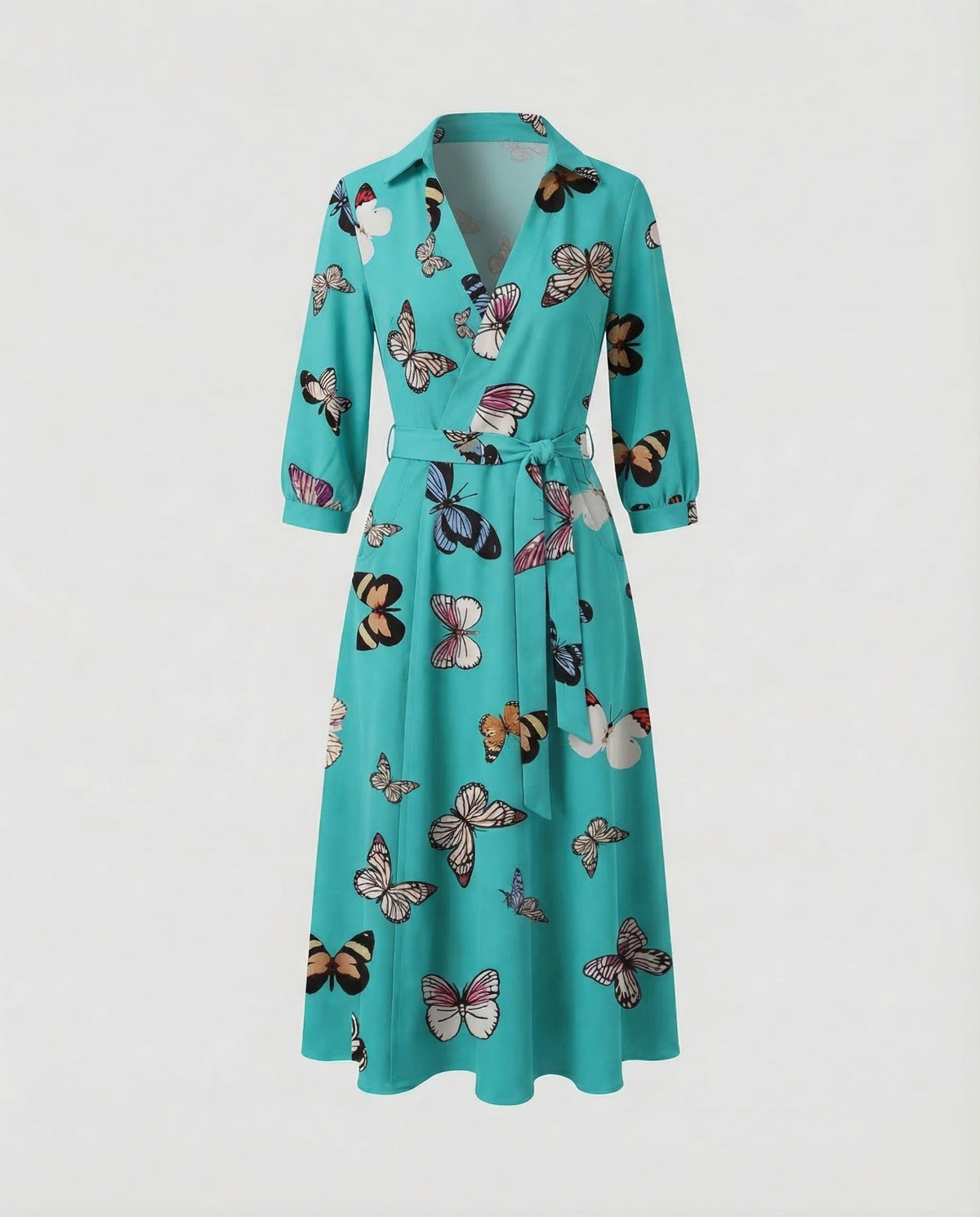 Leisure dress women wrap blouse dress - product shot