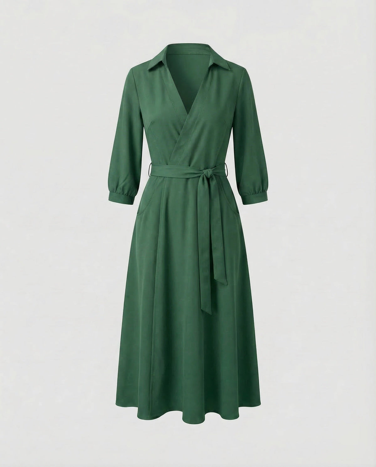 Leisure dress women wrap blouse dress - product shot