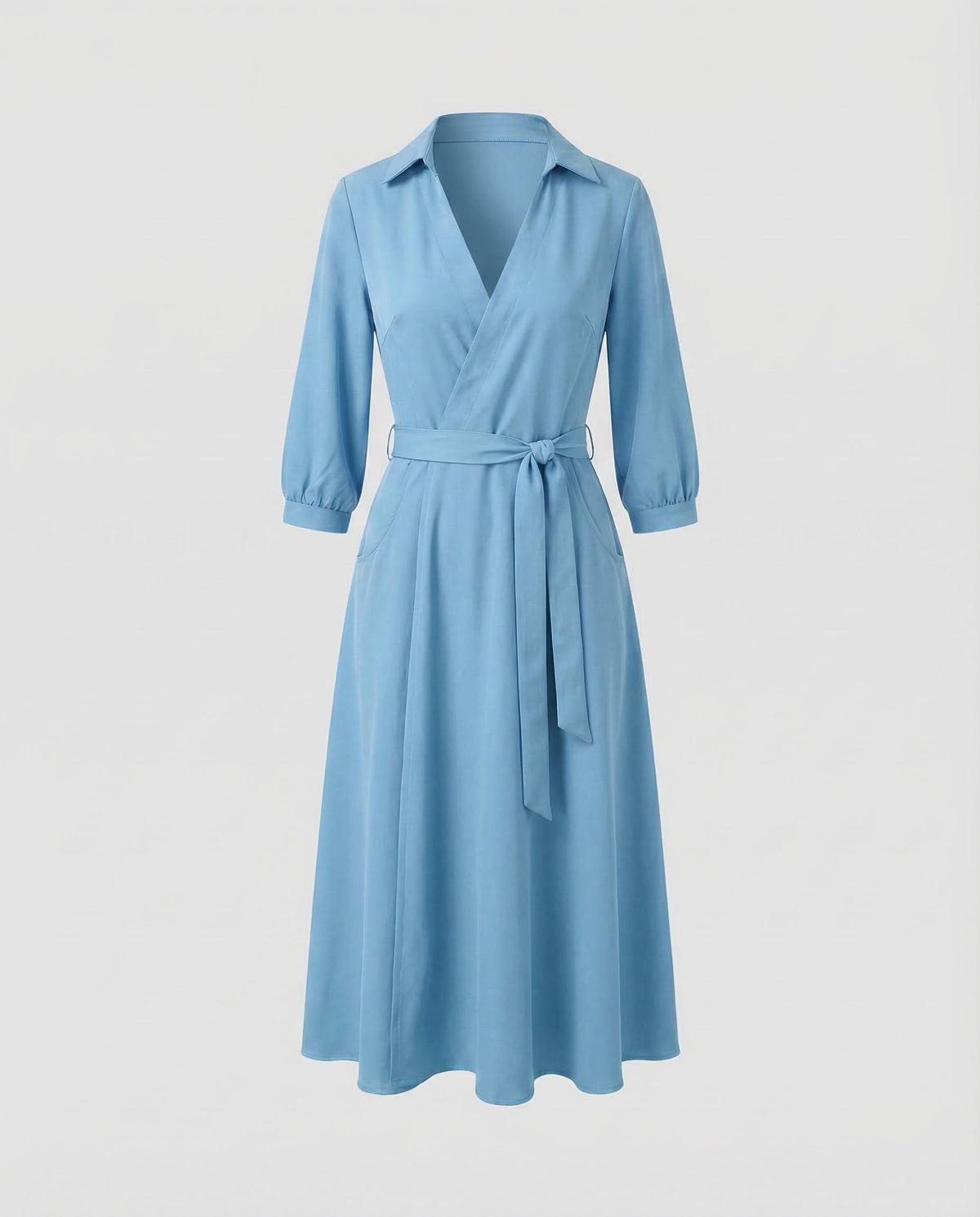 Leisure dress women wrap blouse dress - product shot