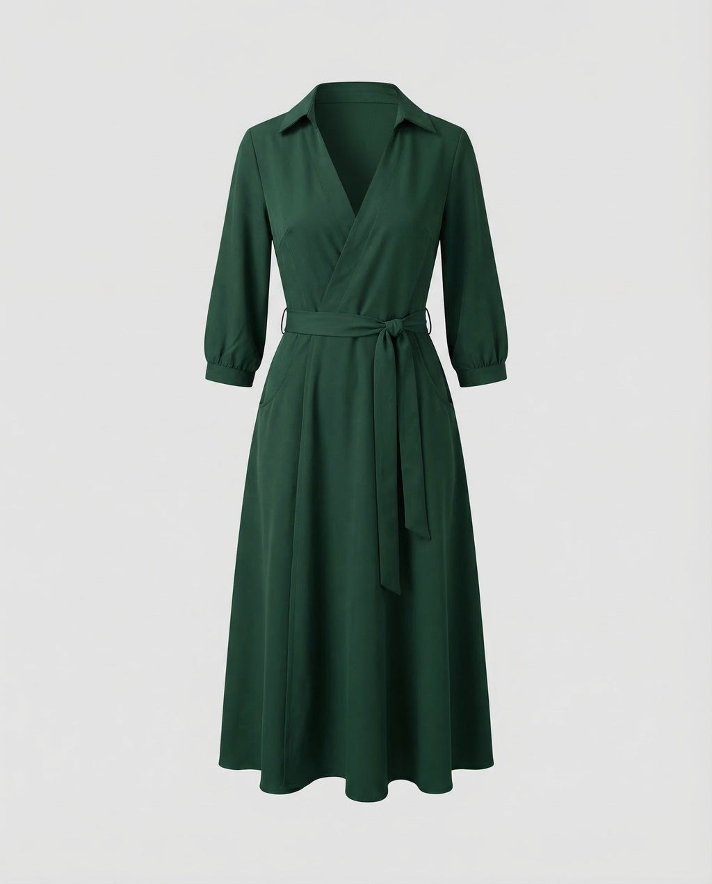 Leisure dress women wrap blouse dress - product shot