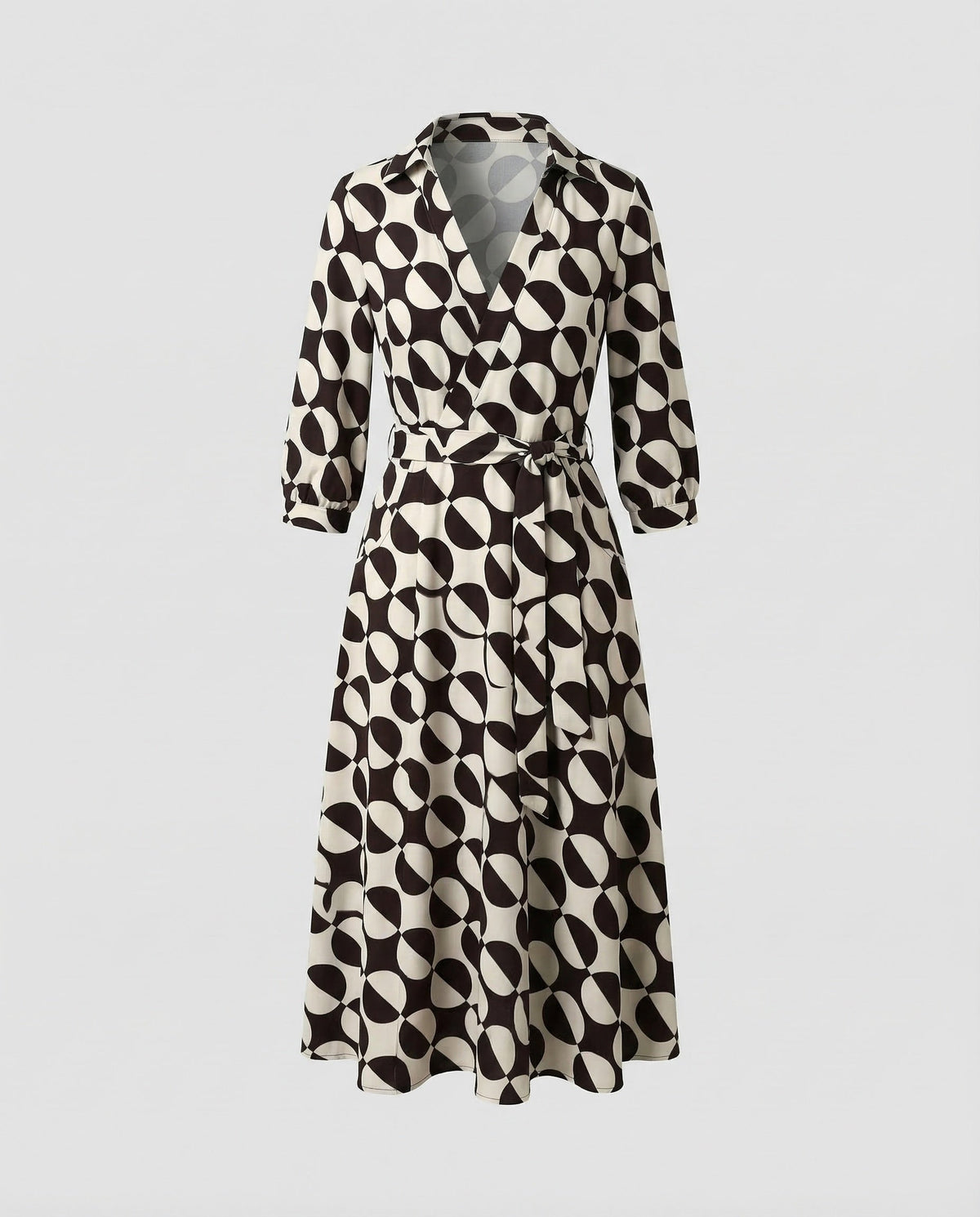 Leisure dress women wrap blouse dress - product shot
