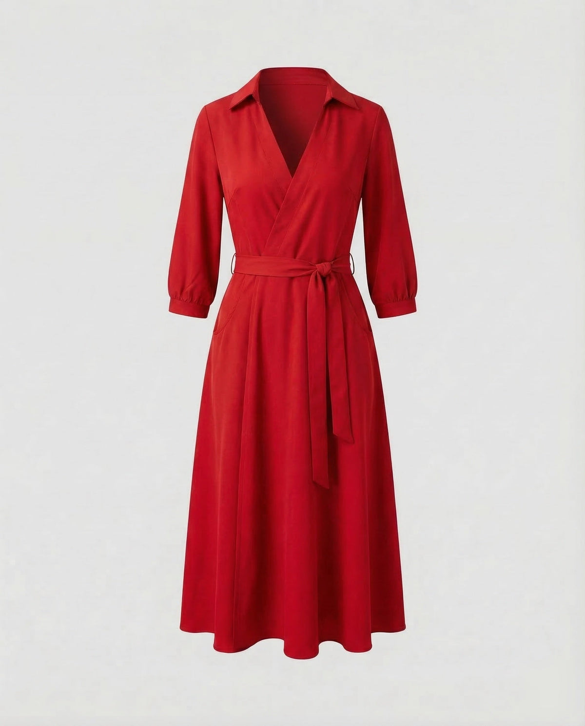 Leisure dress women wrap blouse dress - product shot
