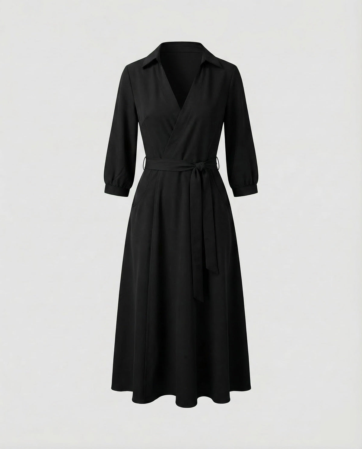 Leisure dress women wrap blouse dress - product shot