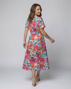 Leisure dress women's midi dress kimono - back view