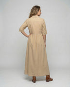 Maxi dress women shirt dress - back view