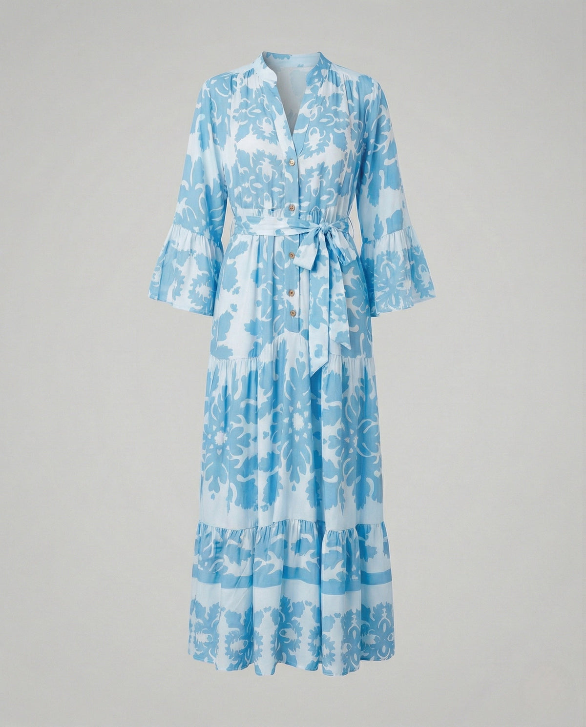 Boho Maxi Dress Summer Women Ruffle - product shot