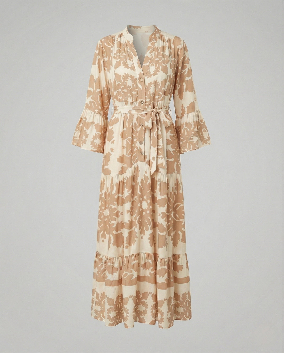 Boho Maxi Dress Summer Women Ruffle - product shot