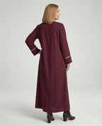 Maxi dress women leopard print V-neck - back view