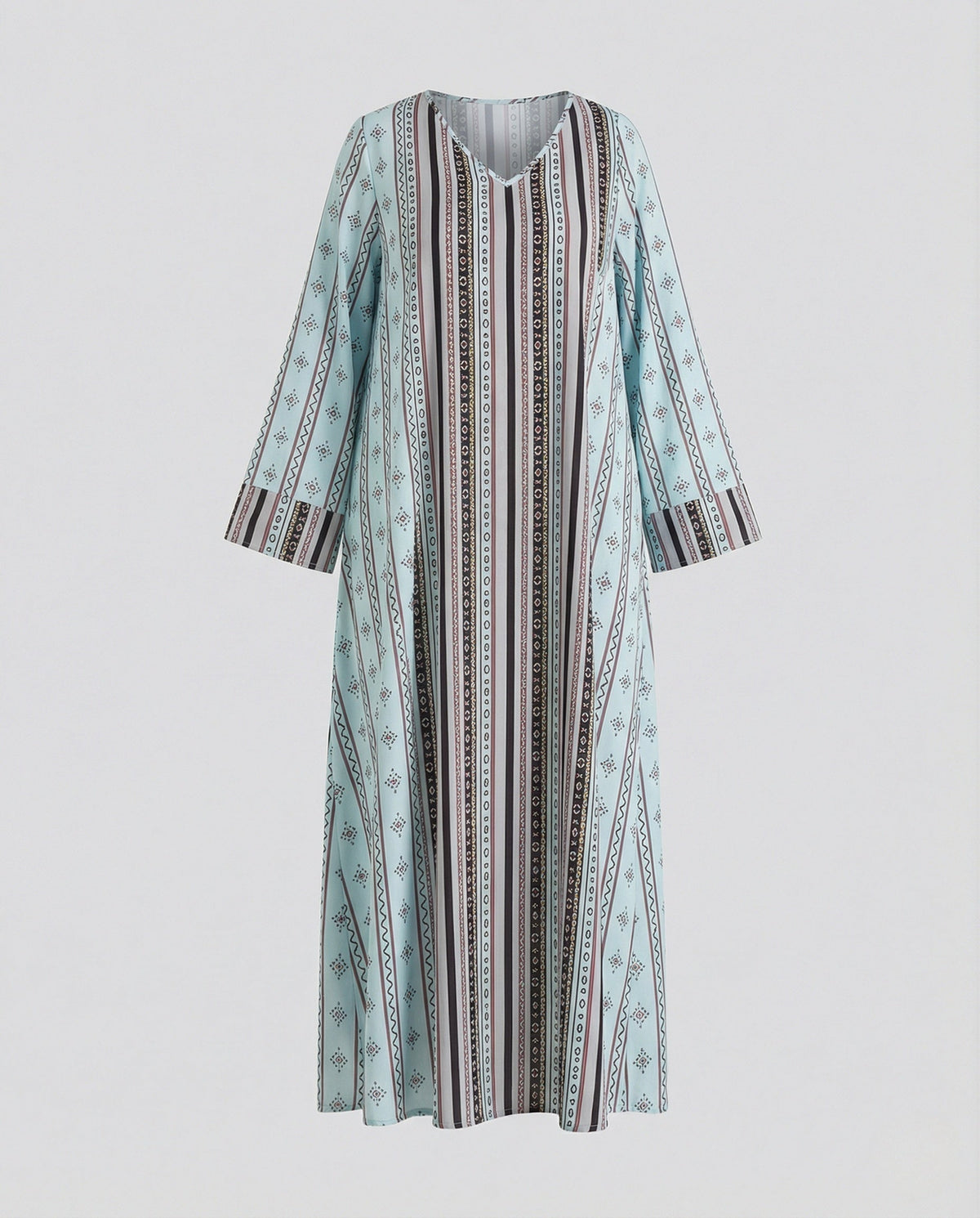 Maxi dress women leopard print V-neck - product shot