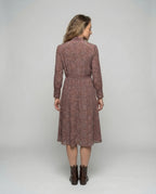 Maxi dress ladies bow collar - back view