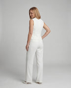 Vest Pants Set Sleeveless Women - back view