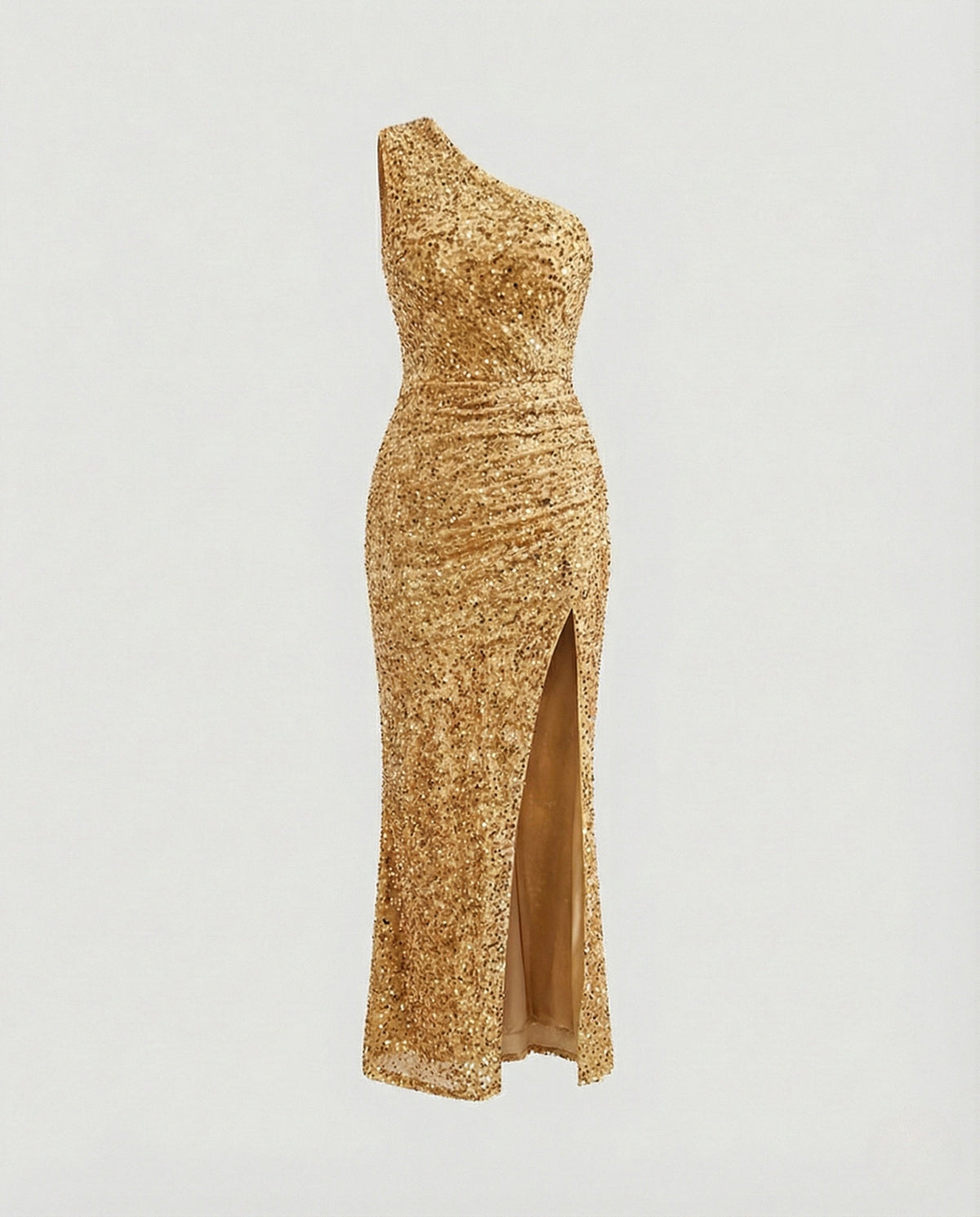 One Shoulder Maxi Dress Sequins Women - product shot
