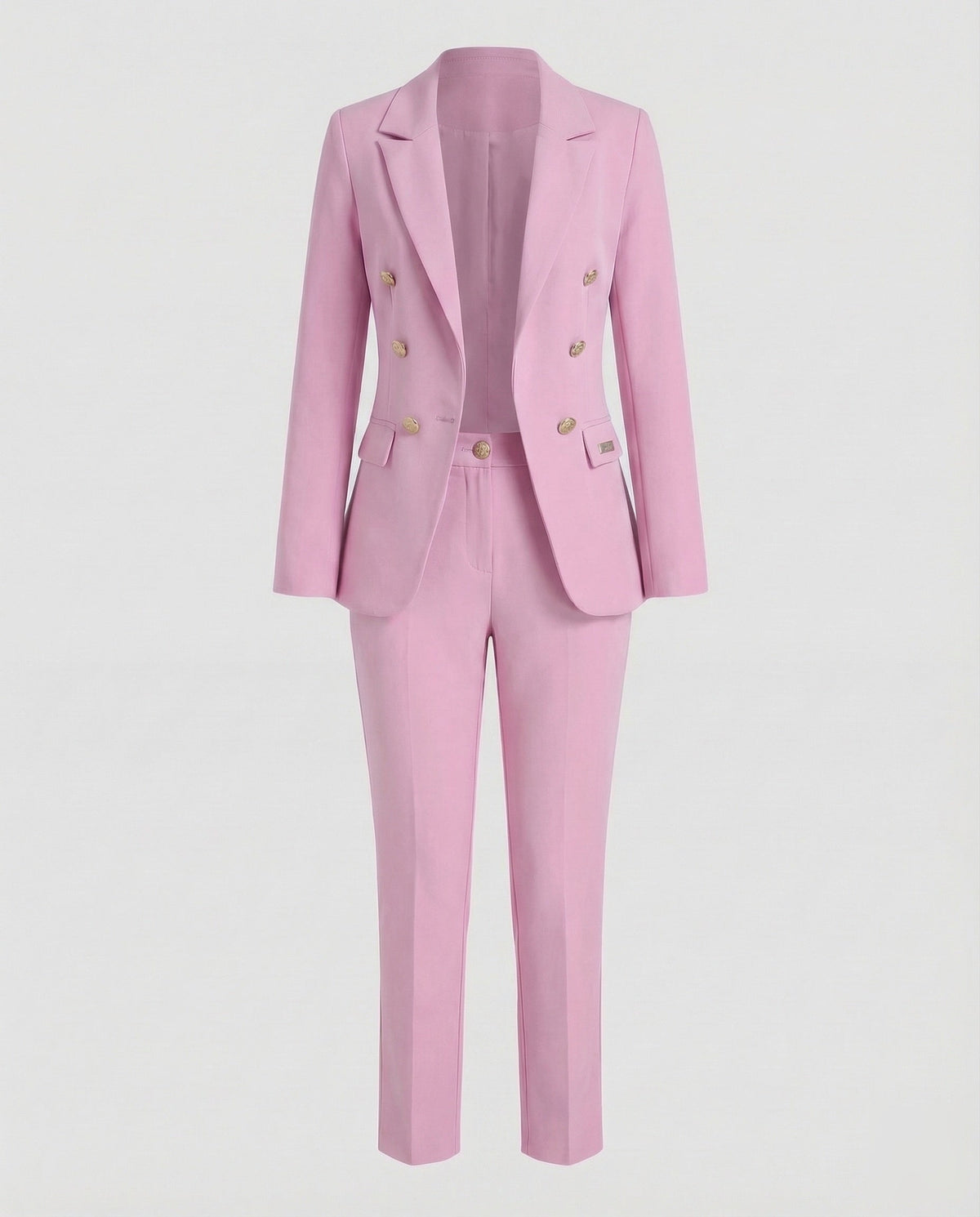 Women's pantsuit with double-breasted blazer - product shot