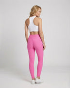 Women's Push-Up Leggings with Honeycomb Texture & High Waist - back view