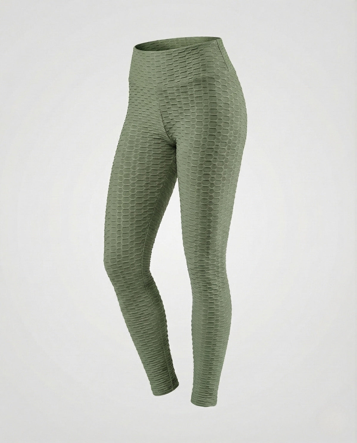 Women's Push-Up Leggings with Honeycomb Texture & High Waist - product shot