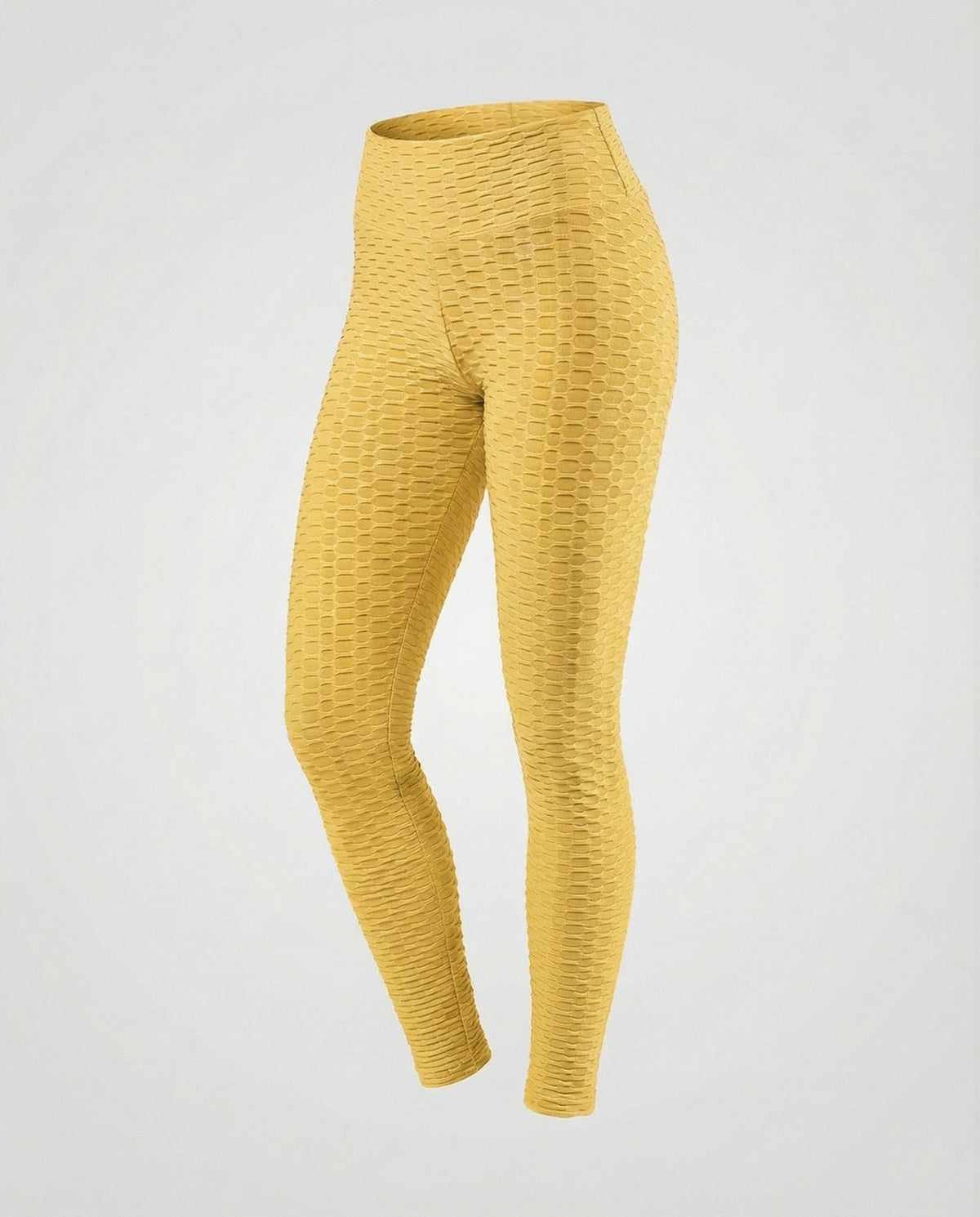 Women's Push-Up Leggings with Honeycomb Texture & High Waist - product shot