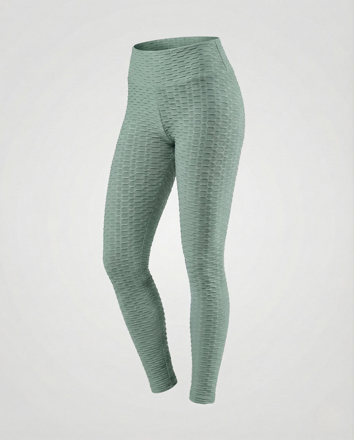 Women's Push-Up Leggings with Honeycomb Texture & High Waist - product shot