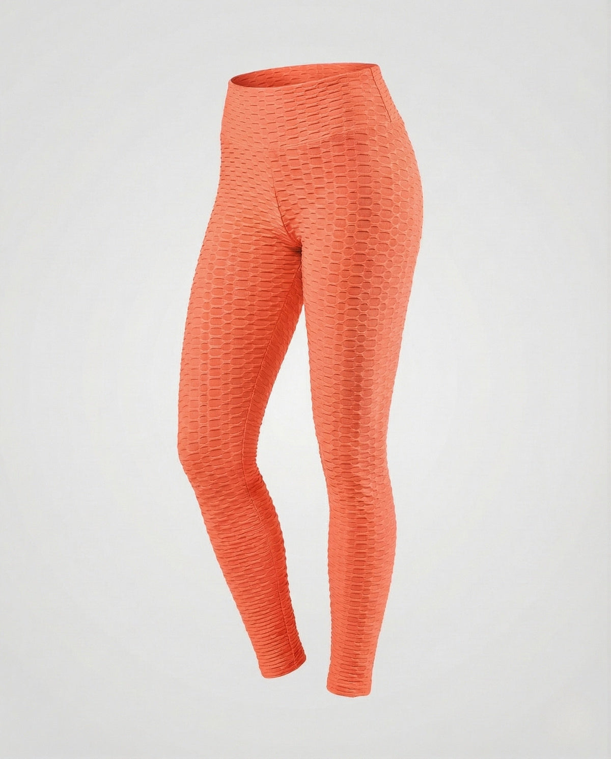 Women's Push-Up Leggings with Honeycomb Texture & High Waist - product shot