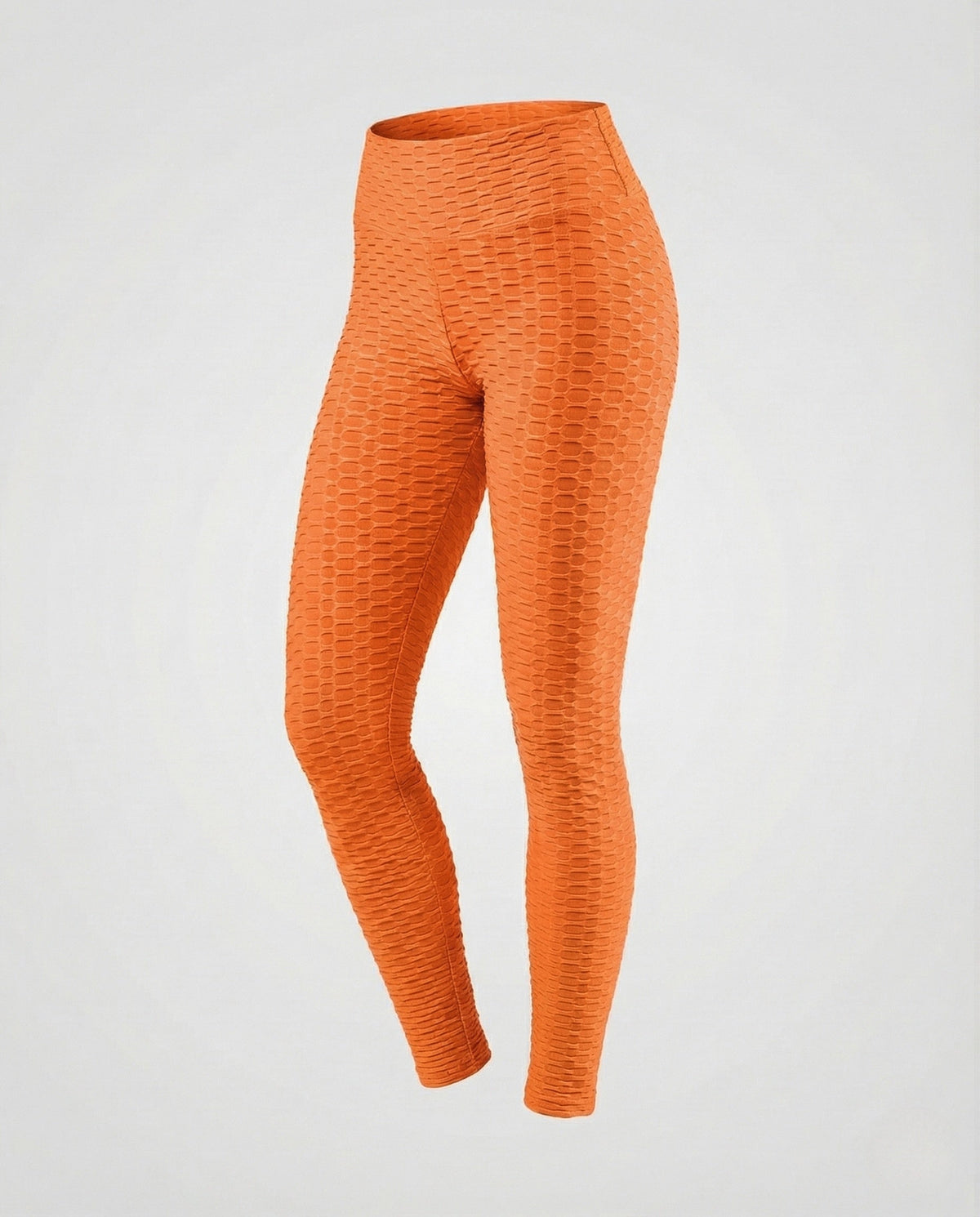 Women's Push-Up Leggings with Honeycomb Texture & High Waist - product shot