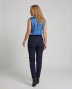 Ladies Sleeveless Satin Blouse Shirt - back view