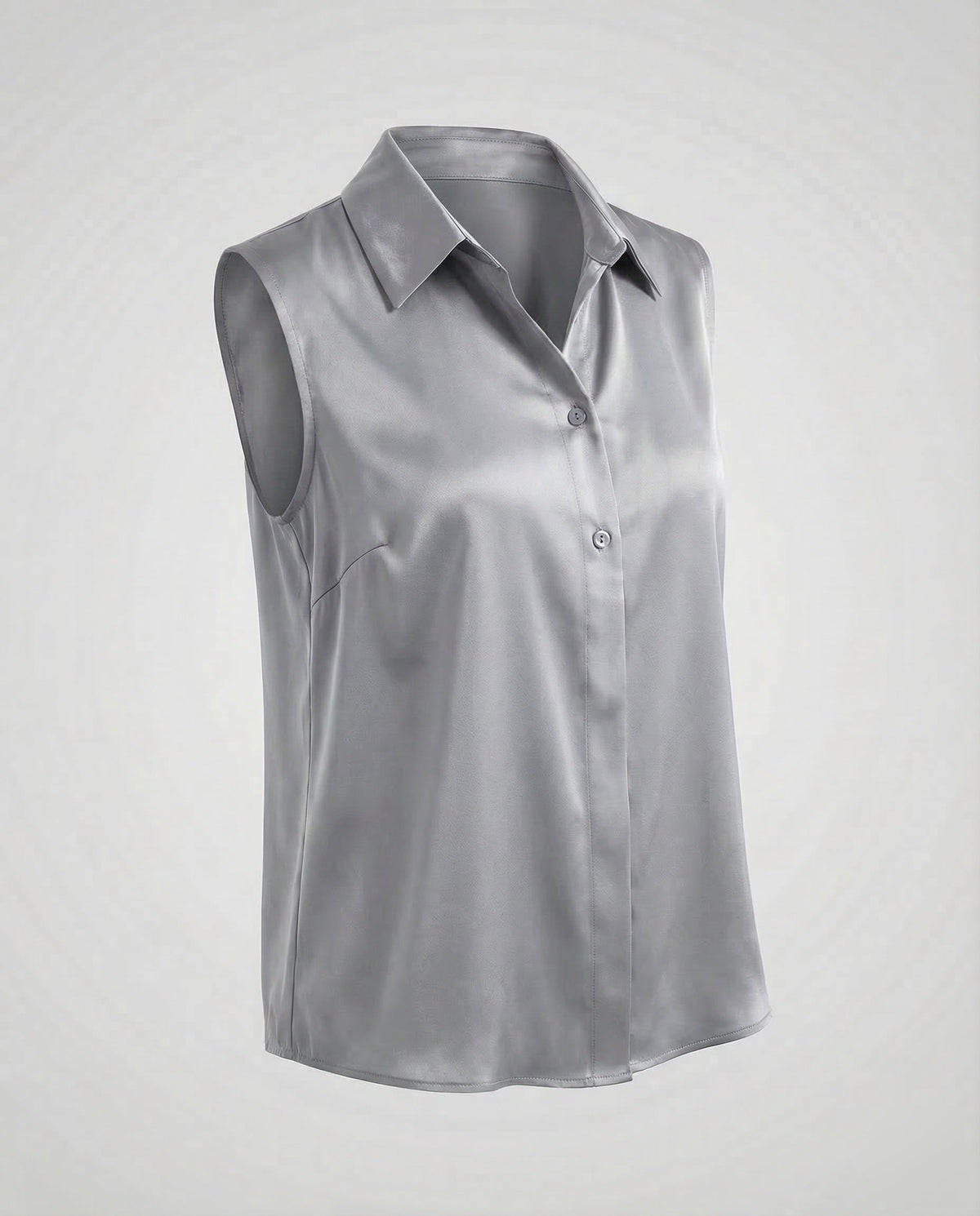 Ladies Sleeveless Satin Blouse Shirt - product shot