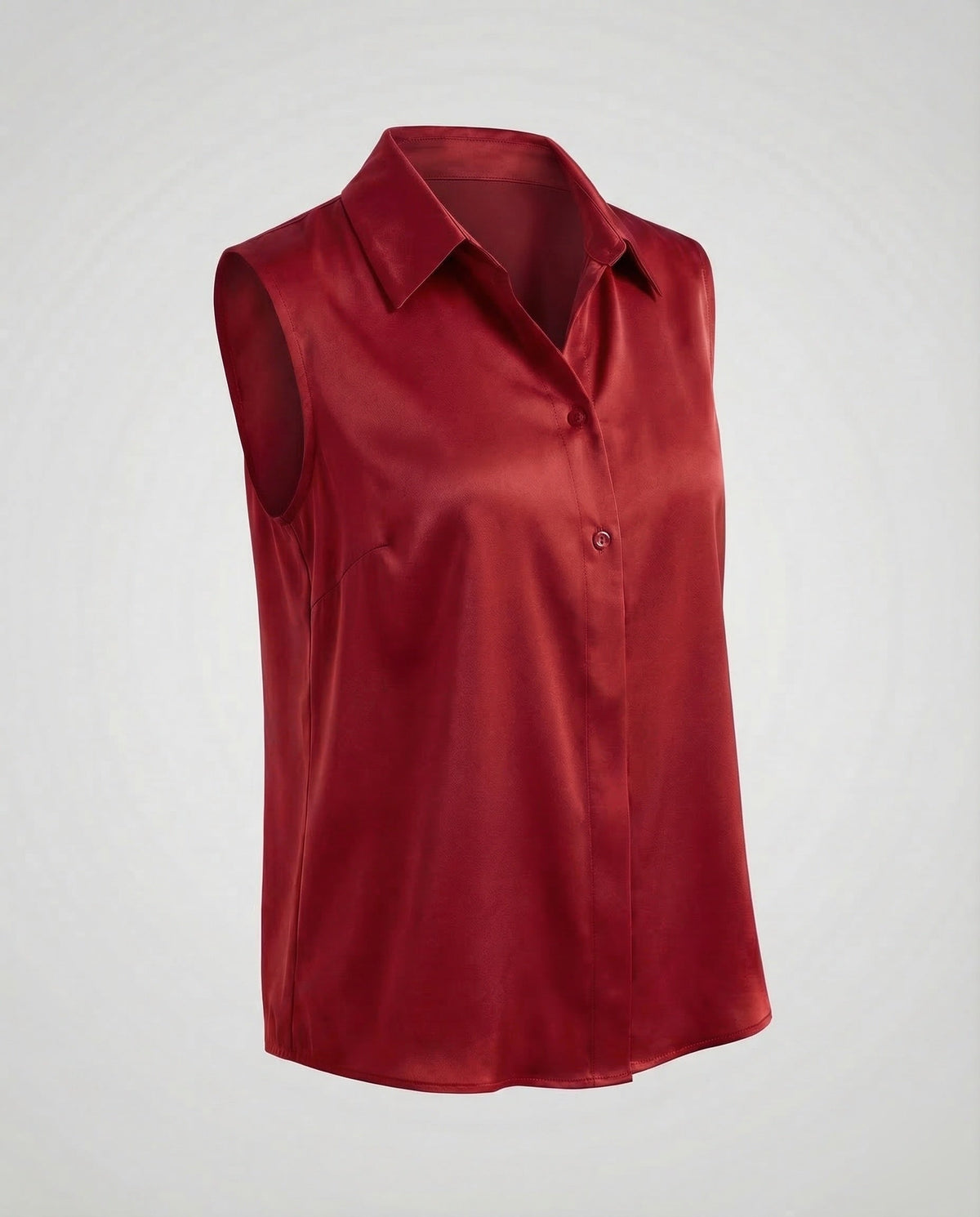 Ladies Sleeveless Satin Blouse Shirt - product shot