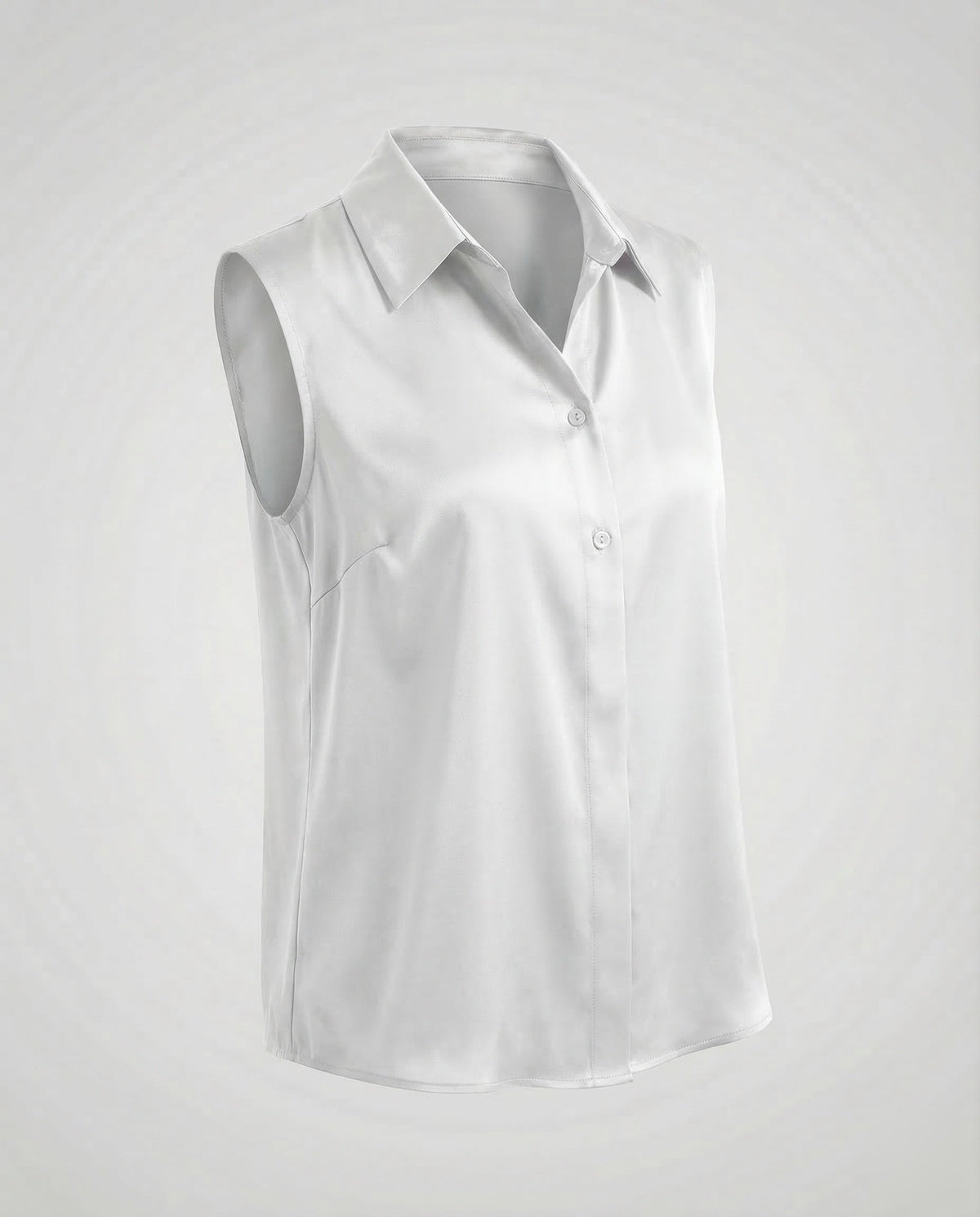 Ladies Sleeveless Satin Blouse Shirt - product shot