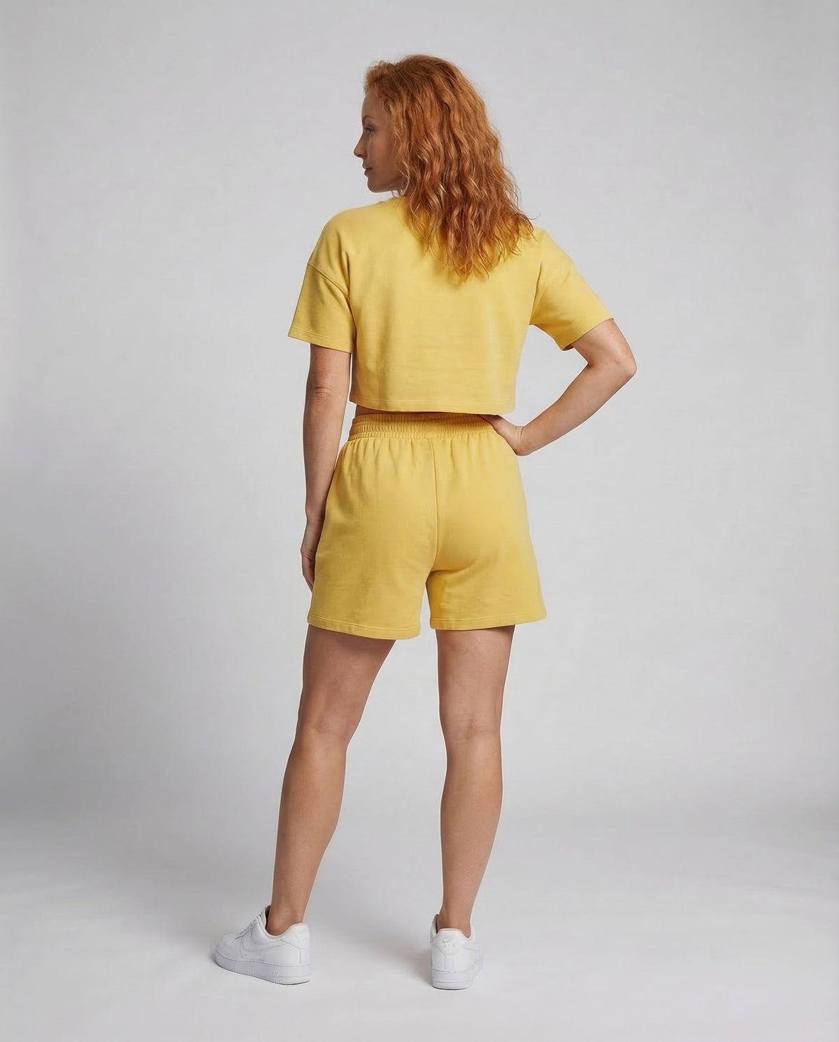 Women's Short-Cut Jersey Set Comfort Waistband - back view