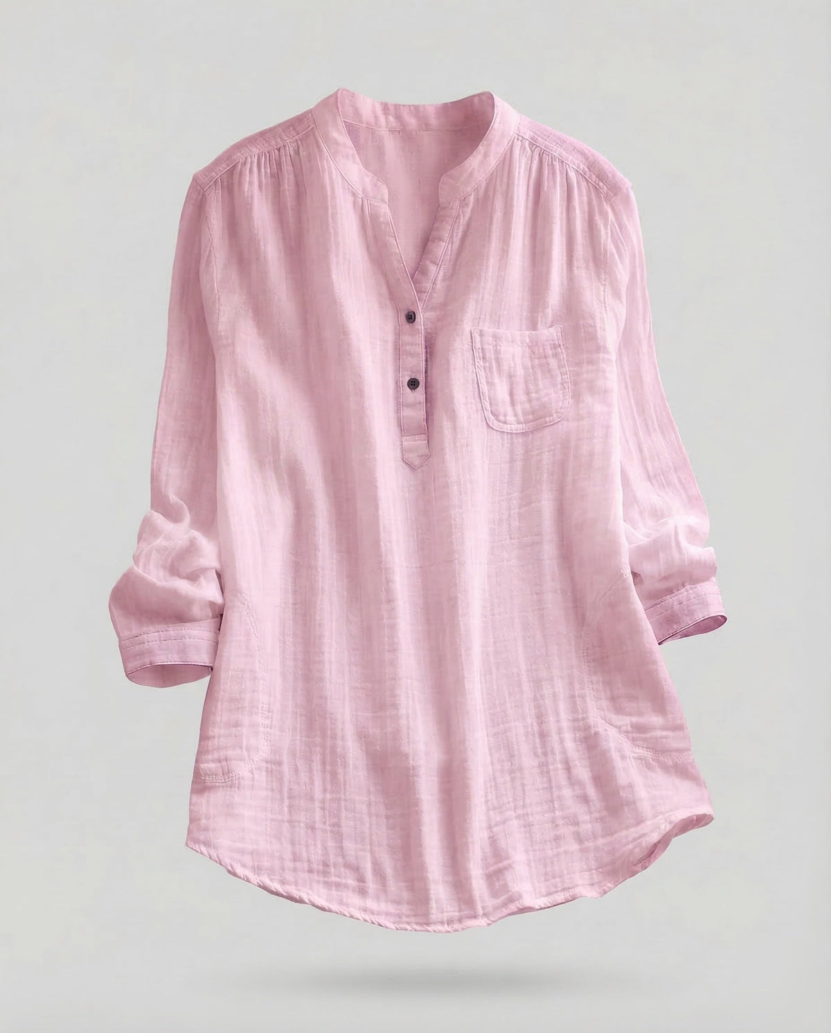 Women's Muslin Blouse Round Neck - product shot