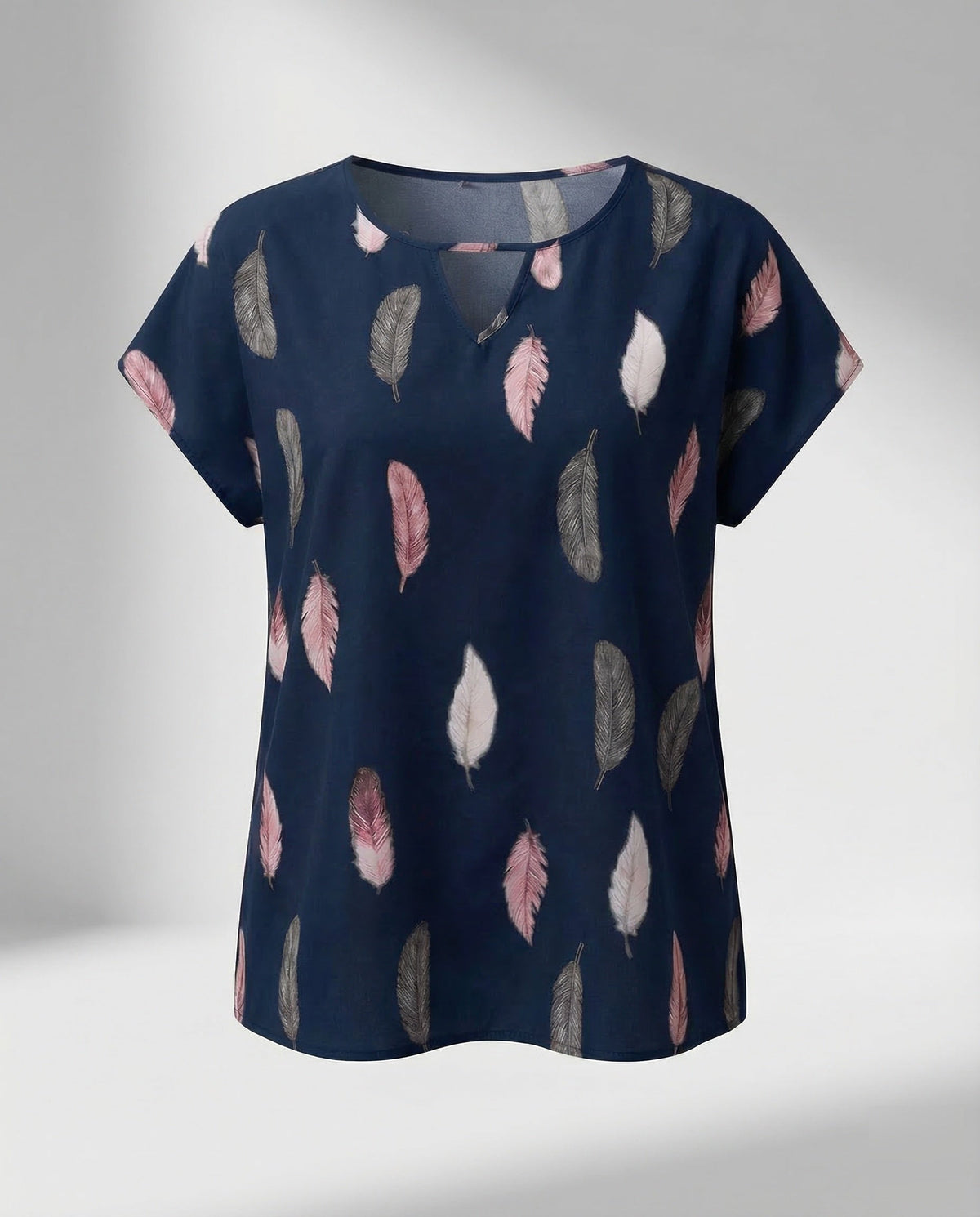 Women's Blouse Shirt Keyhole Neckline - product shot
