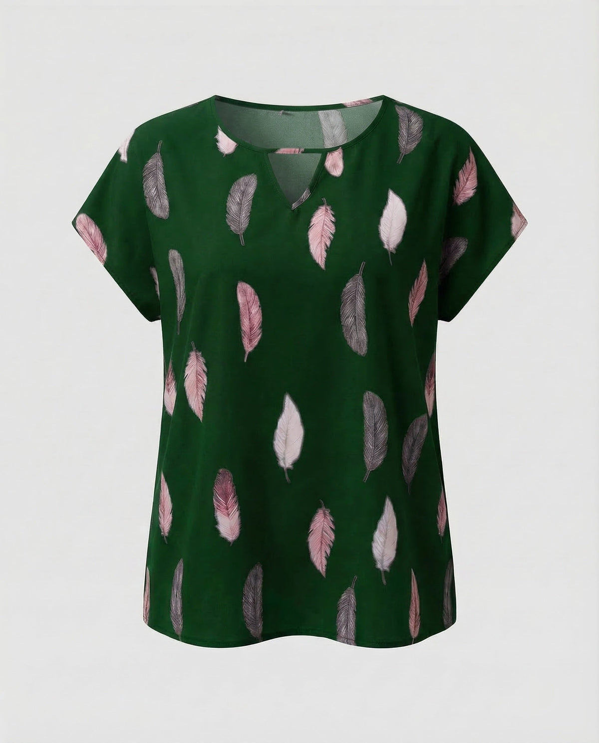 Women's Blouse Shirt Keyhole Neckline - product shot