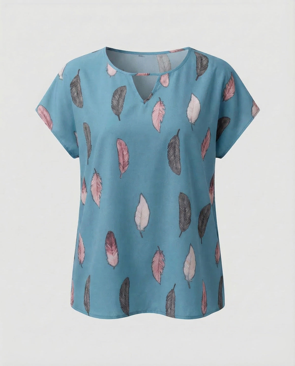 Women's Blouse Shirt Keyhole Neckline - product shot