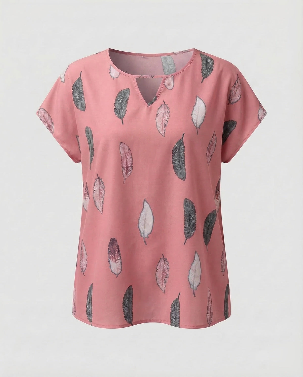 Women's Blouse Shirt Keyhole Neckline - product shot